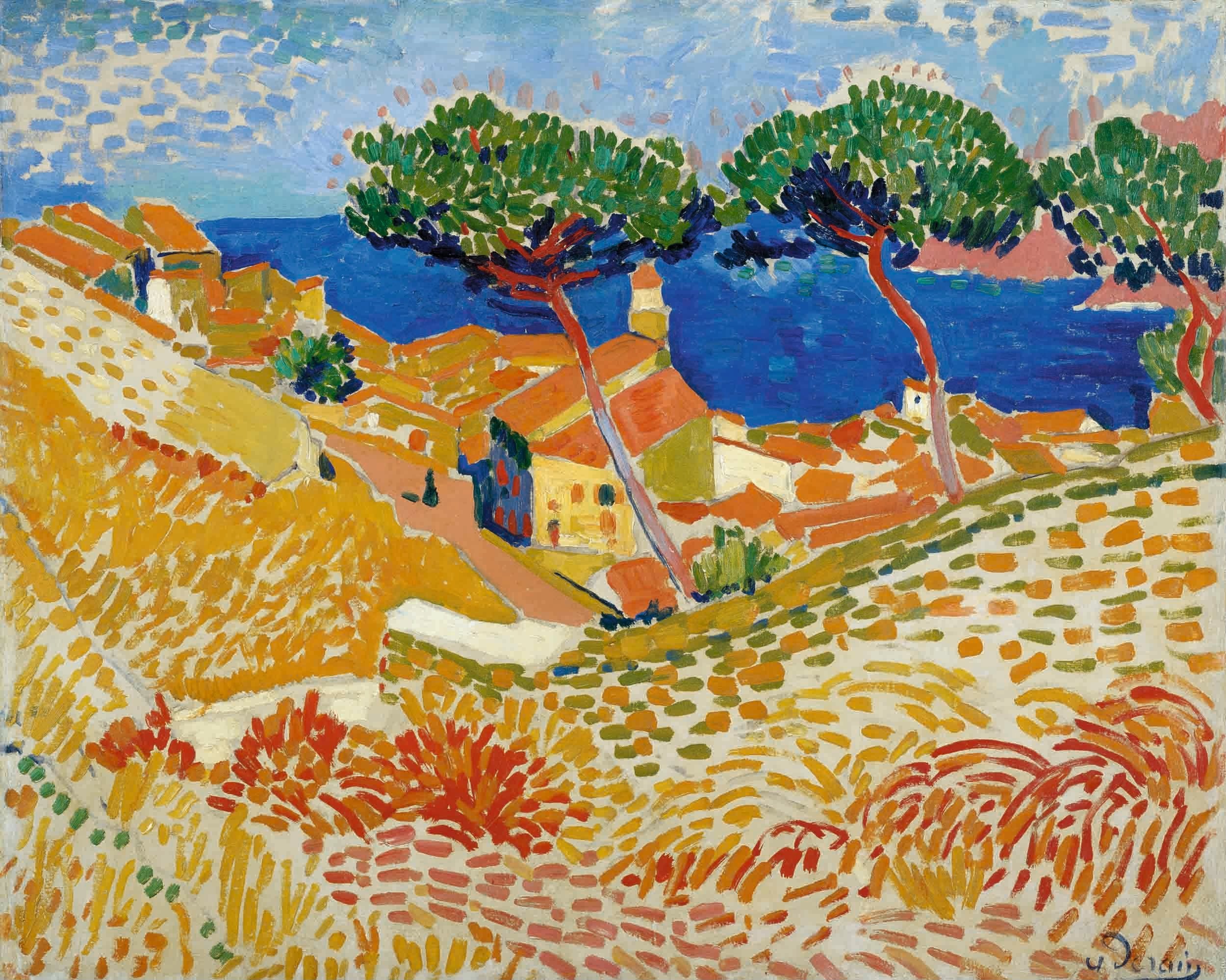 Vue de Collioure peinte par André Derain en 1905