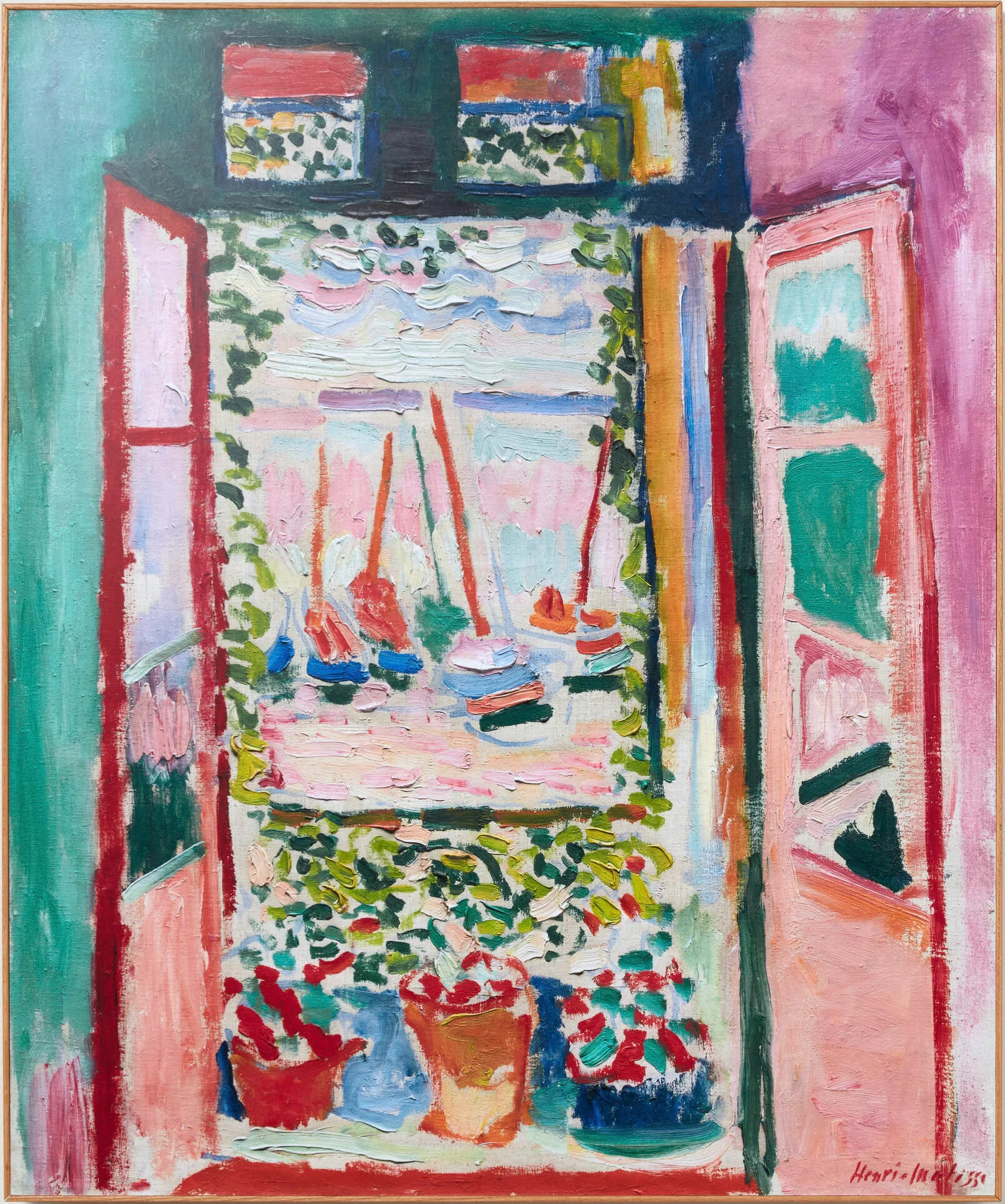Fenêtre ouverte, Collioure, peinture de Matisse en 1905