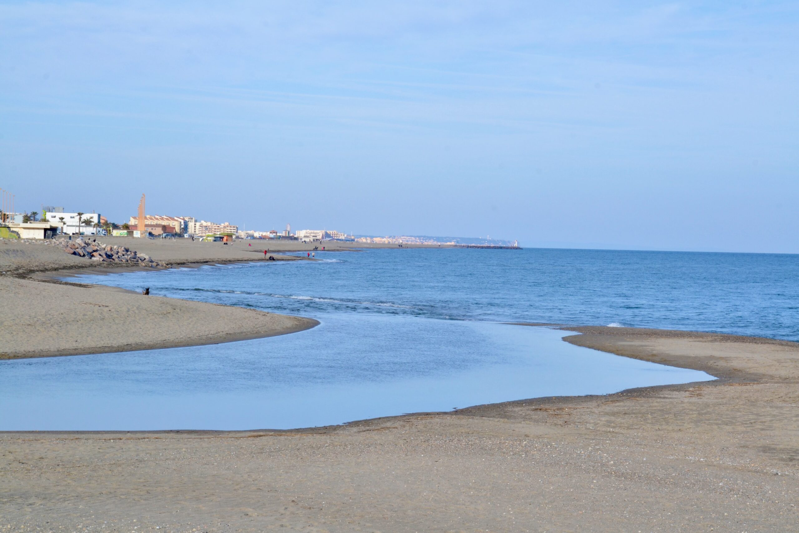 Embouchure de l’Agly entre les plages de Torreilles et du Barcarès