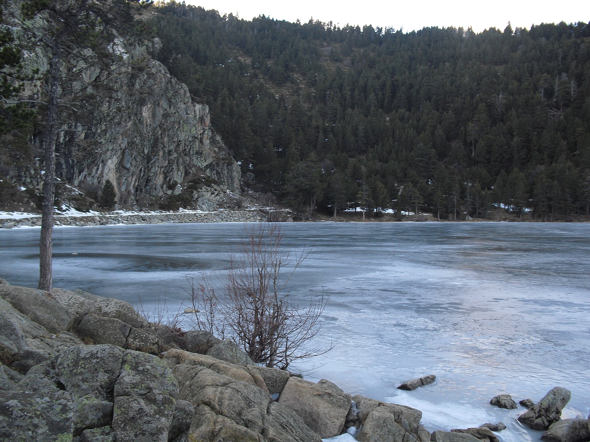 Le lac de Balcère en hiver