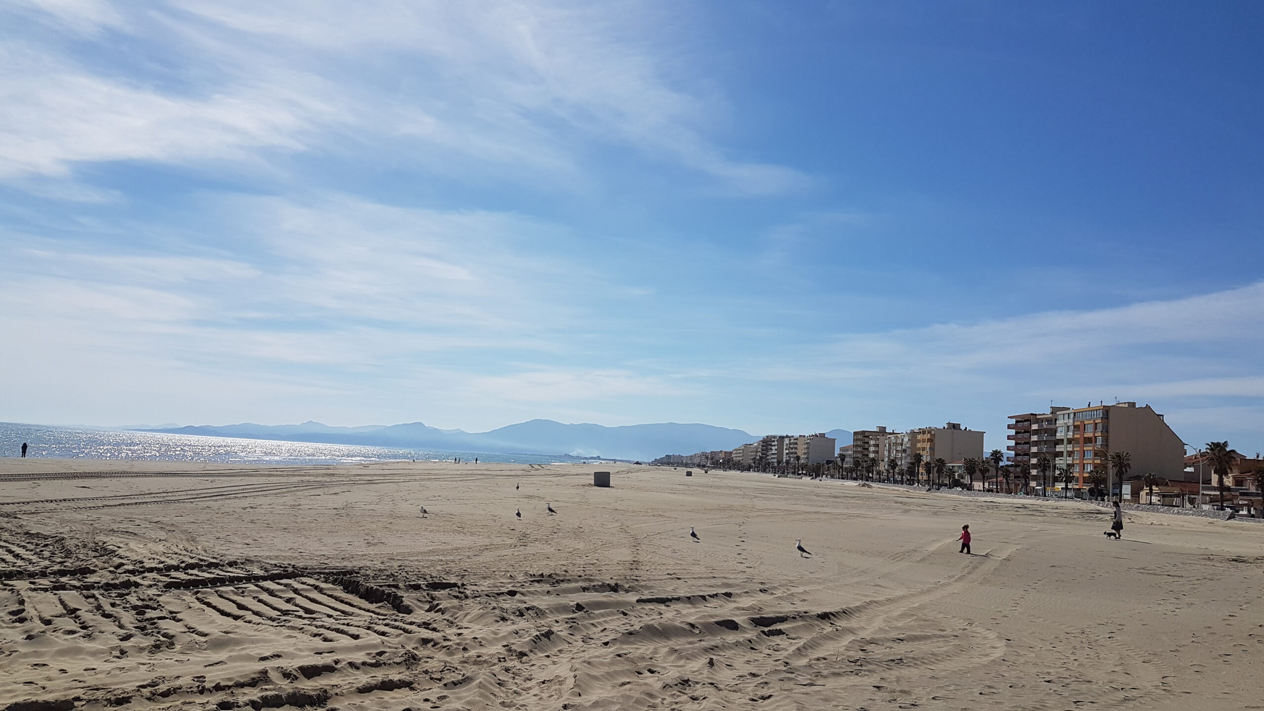 La plage de Canet depuis la jetée · Fabricio Cardenas, CC BY-SA 4.0