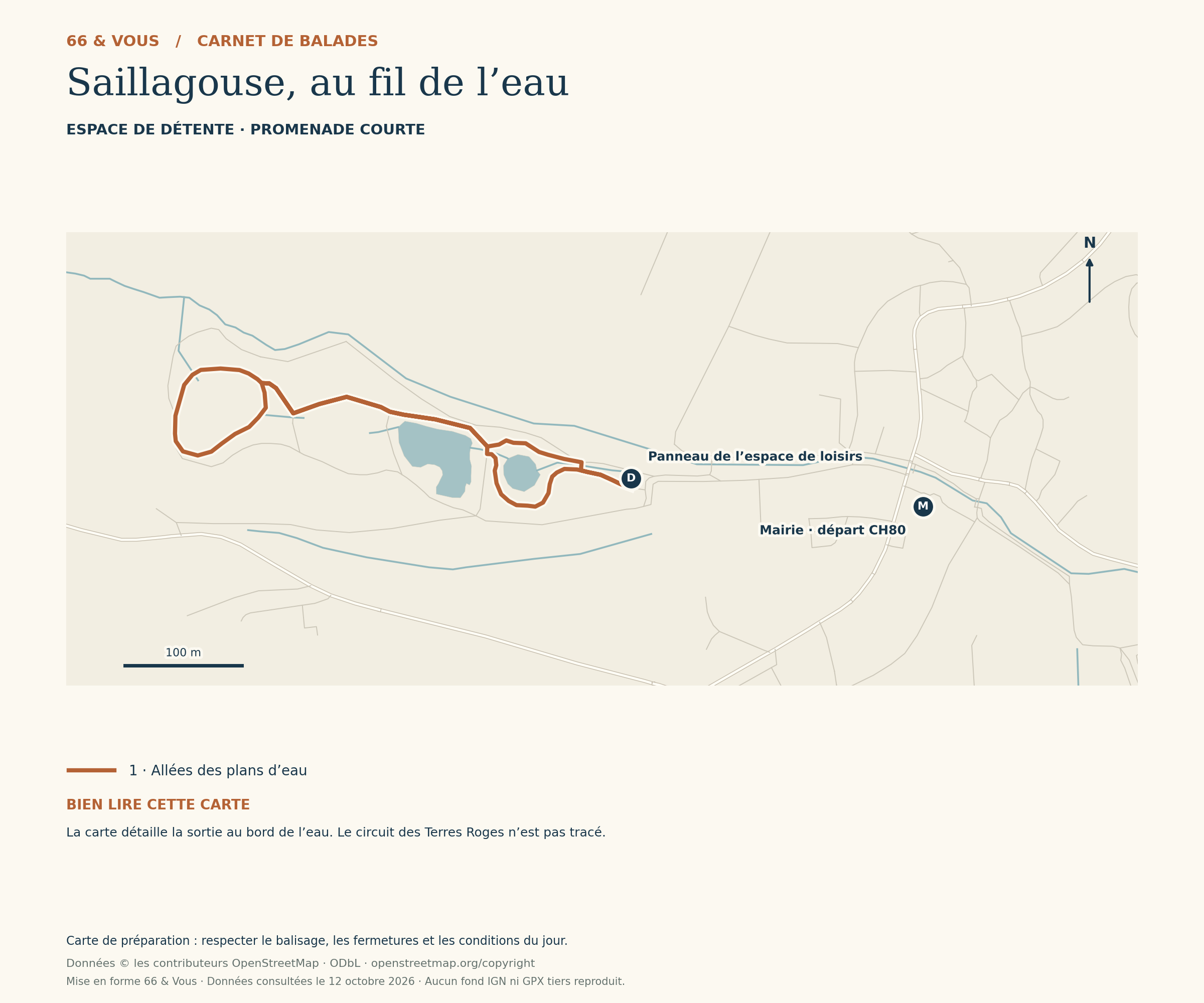 Saillagouse, au fil de l’eau : départs, chemins et légende de la carte 66 & Vous.