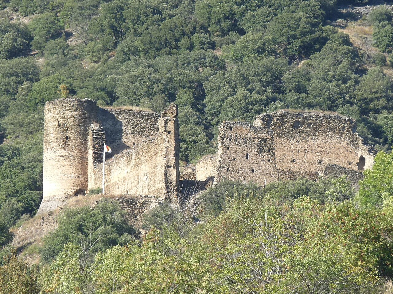 Une enceinte du château médiéval d'Évol.