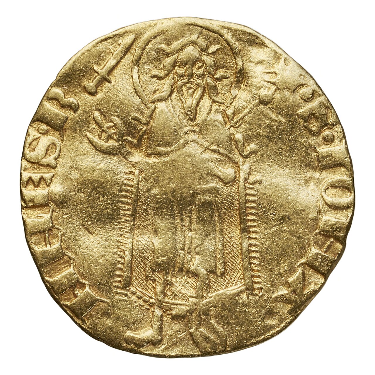 Florin médiéval frappé à Perpignan, image de la Bibliothèque nationale de France — illustration historique extérieure aux collections du musée