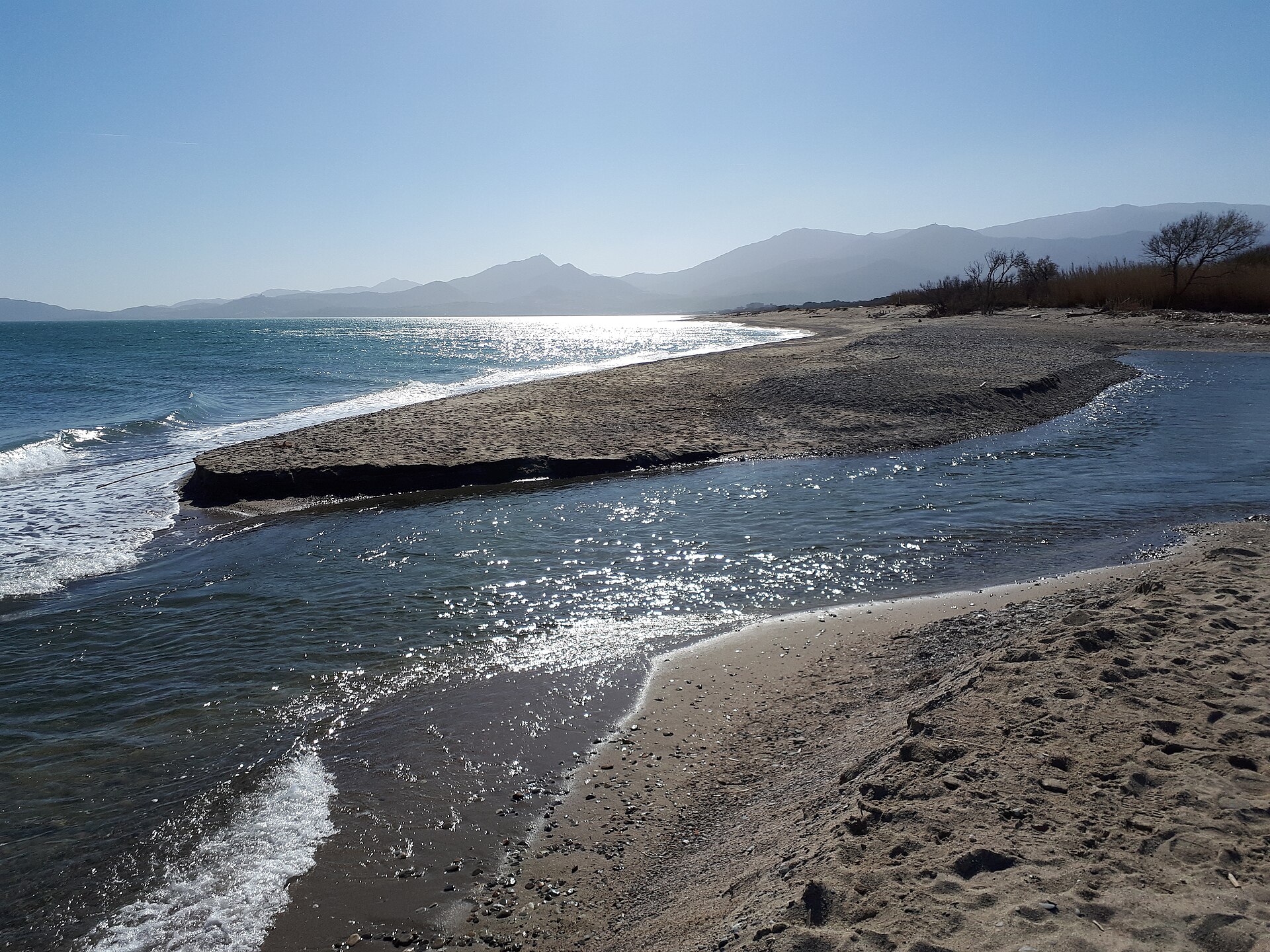 L’embouchure du Tech et le cordon littoral